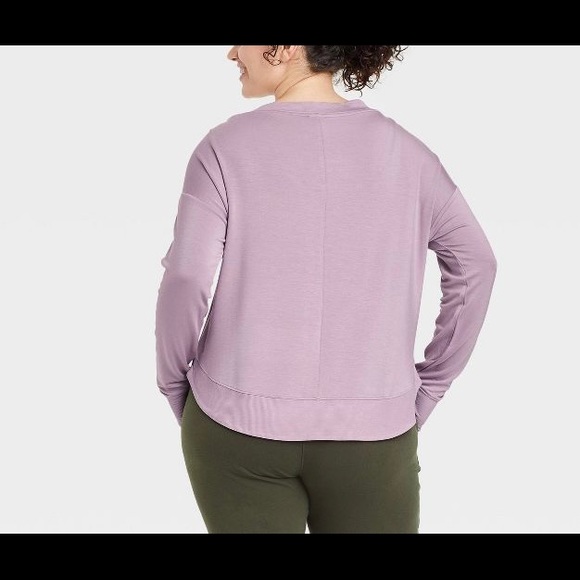 All in Motion™ Women's Super Soft Modal Sweatshirt - Mauve - Picture 5 of 6